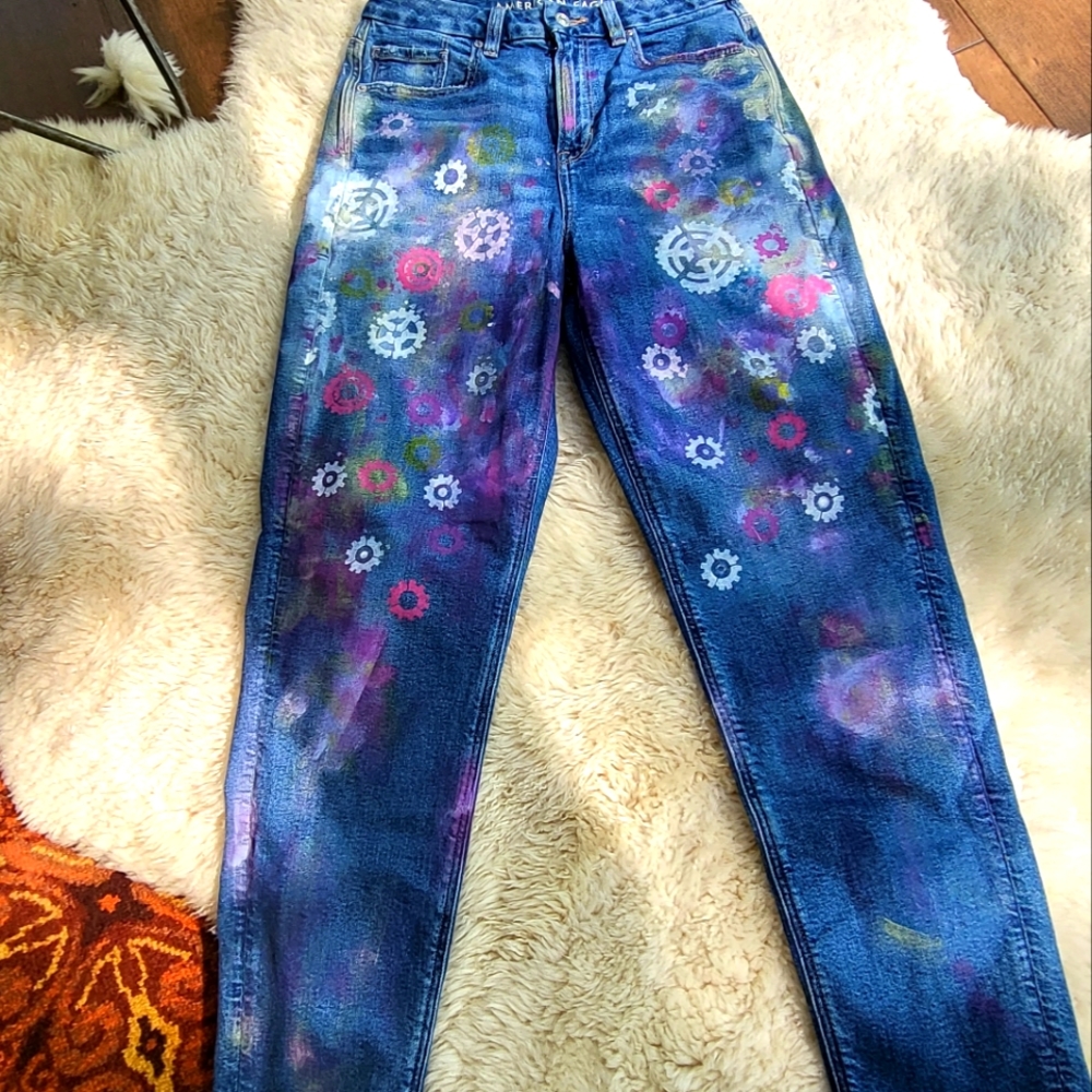 Handpainted jeans